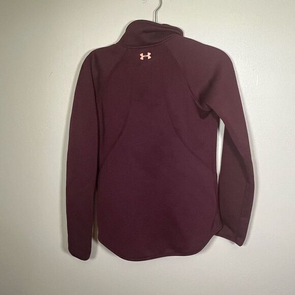 Under Armour Merlot Colored COLD GEAR Front Zip Fitted Jacket Women's Size XS - Picture 3 of 3